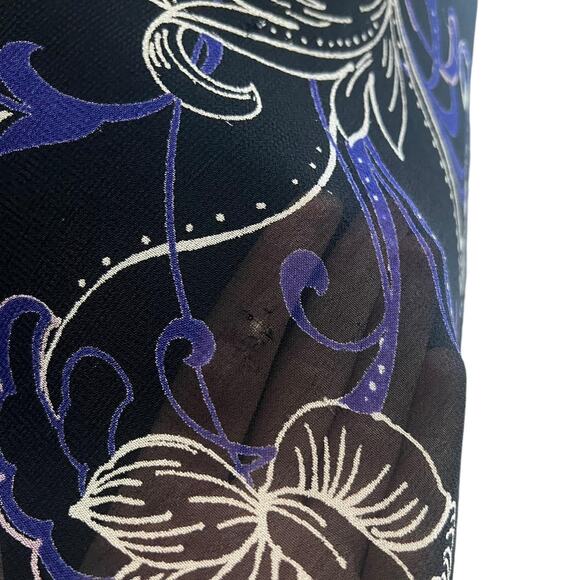 VTG 90s American Angel Black & Purple Whimsical Floral Dark Fairy Slip Dress M/S - Picture 5 of 6